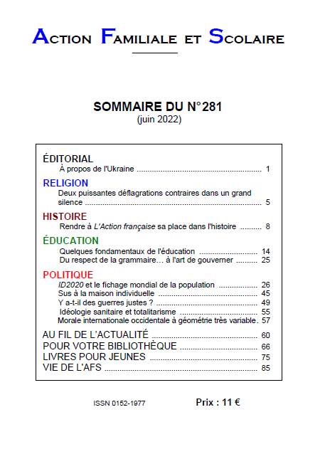Revue n° 281 - Juin 2022