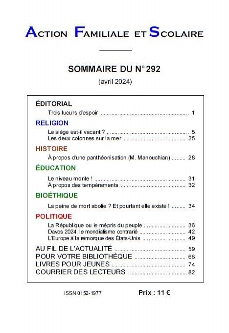 Revue n° 292 - Avril 2024