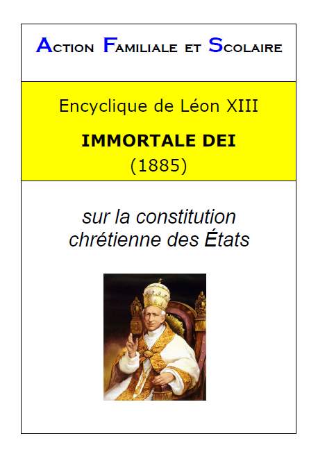 Encyclique Immortale Dei 